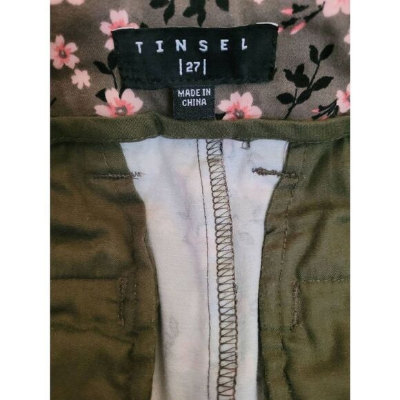 TINSEL Floral Cotton Pattern Short Size 27 Has Stretch 🤩 Washed Not Worn - Picture 8 of 9